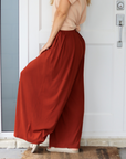 Wide Leg Ribbed Pants