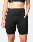 the best high waisted postpartum bike shorts