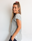 Relove ** Breastfeeding Top - Luxe Tee Grey Marle