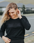 Relove ** Maternity Top - Grace Crew Neck Jumper Black