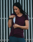 Breastfeeding T-Shirt - Bamboo Workout Tee Fig