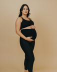 Maternity Leggings with Pockets - Classic Full Length Black