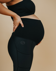 Maternity Leggings with Pockets - Classic Full Length Black