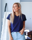 Non BF - Women's Dressy Tee - Florence Top Midnight