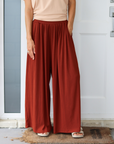 Wide Leg Ribbed Pants