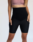 Relove ** High Waisted Maternity Shorts - Classic Bike Shorts Black