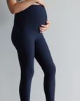 Relove ** Ryan Ribbed Maternity Leggings 7/8 Navy