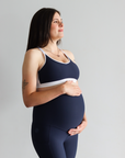 Relove ** Ryan Ribbed Maternity Leggings 7/8 Navy