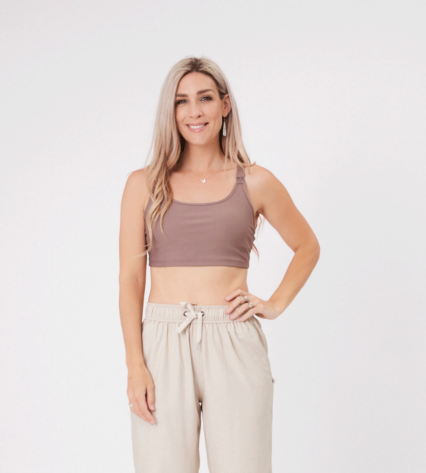 Nursing &amp; Hands Free Pumping Sports Crop