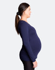 Relove ** Maternity Top - Bamboo Long Sleeve Tui Blue