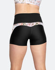 Relove ** Bloom Vibrant 3 inch Booty Shorts Black Blossom