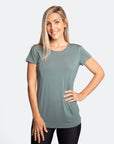 Relove ** Breastfeeding T-Shirt - Bamboo Workout Tee Sage