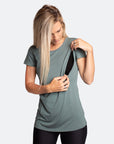 Relove ** Breastfeeding T-Shirt - Bamboo Workout Tee Sage