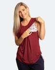 Relove ** Breastfeeding Top - Luxe Tee Ruby