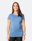 Relove ** Breastfeeding T-Shirt - Bamboo Workout Tee Baltic Blue