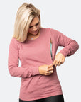 Relove ** Maternity Top - Crew Neck Jumper Rose Marle