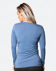 Relove ** Maternity Top - Bamboo Long Sleeve Baltic Blue