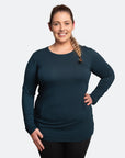 Relove ** Maternity Top - Bamboo Long Sleeve Peacock