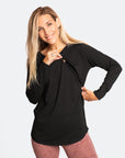 Relove ** Maternity Top - Cruise Long Sleeve Top Black