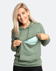 Relove ** Breastfeeding Hoodie - Casual Hoodie Khaki