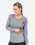 Relove ** Maternity Top - Crew Neck Jumper Grey