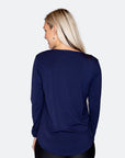 Relove ** Maternity Top - Cruise Long Sleeve Top Tui Blue