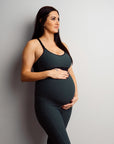 Relove ** Ryan Ribbed Maternity Leggings 7/8 Ivy