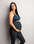 Relove ** Ryan Ribbed Maternity Leggings 7/8 Ivy