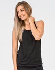 Breastfeeding Top - Loose Fit Tank Black