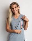 Relove ** V-Neck Breastfeeding Top - Willow Tee Malibu