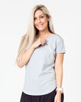 Relove ** Breastfeeding T-Shirt - Scoop Tee Grey