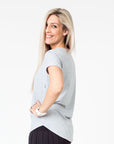 Relove ** Breastfeeding T-Shirt - Scoop Tee Grey