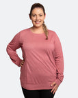 Relove ** Maternity Top - Crew Neck Jumper Rose Marle