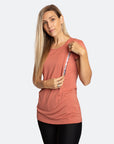 Relove ** Breastfeeding T-Shirt - Bamboo Workout Tee Spice