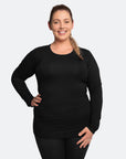 Relove ** Maternity Top - Bamboo Long Sleeve Black