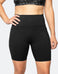 black high waisted postpartum bike shorts