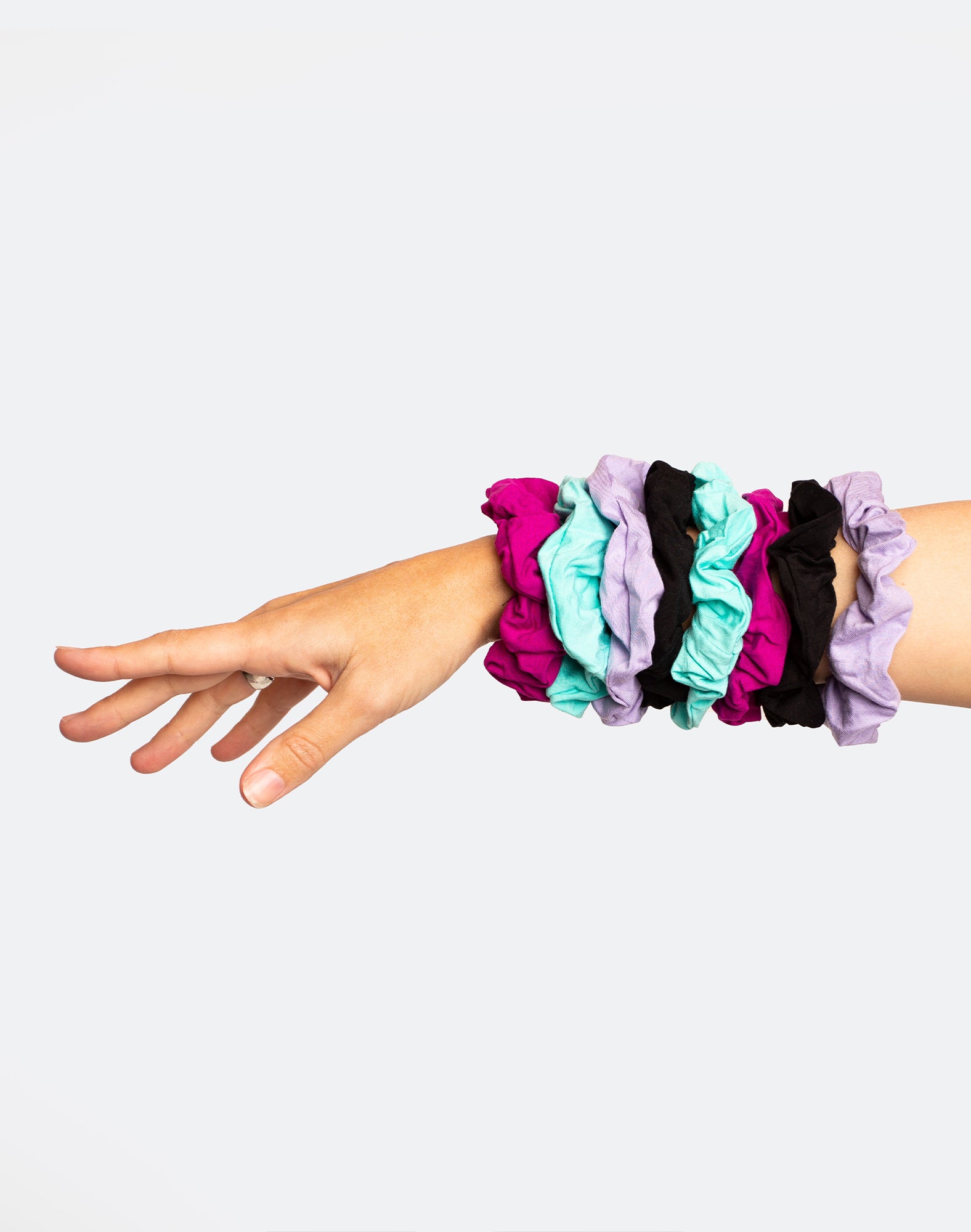 Range of bamboo hair scrunchies