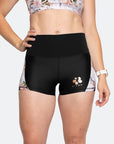 Relove ** Bloom Vibrant 3 inch Booty Shorts Black Blossom