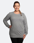 Relove ** Maternity Top - Crew Neck Jumper Grey