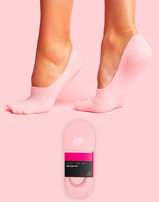 Can't See Me Sock - Pink 3 Pack