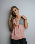 Relove ** Ribbed Racerback Nursing Tank - Hustle Tank Blush