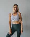 Relove ** Breastfeeding Sports Bra - Zahara Crop Lilac Meadows